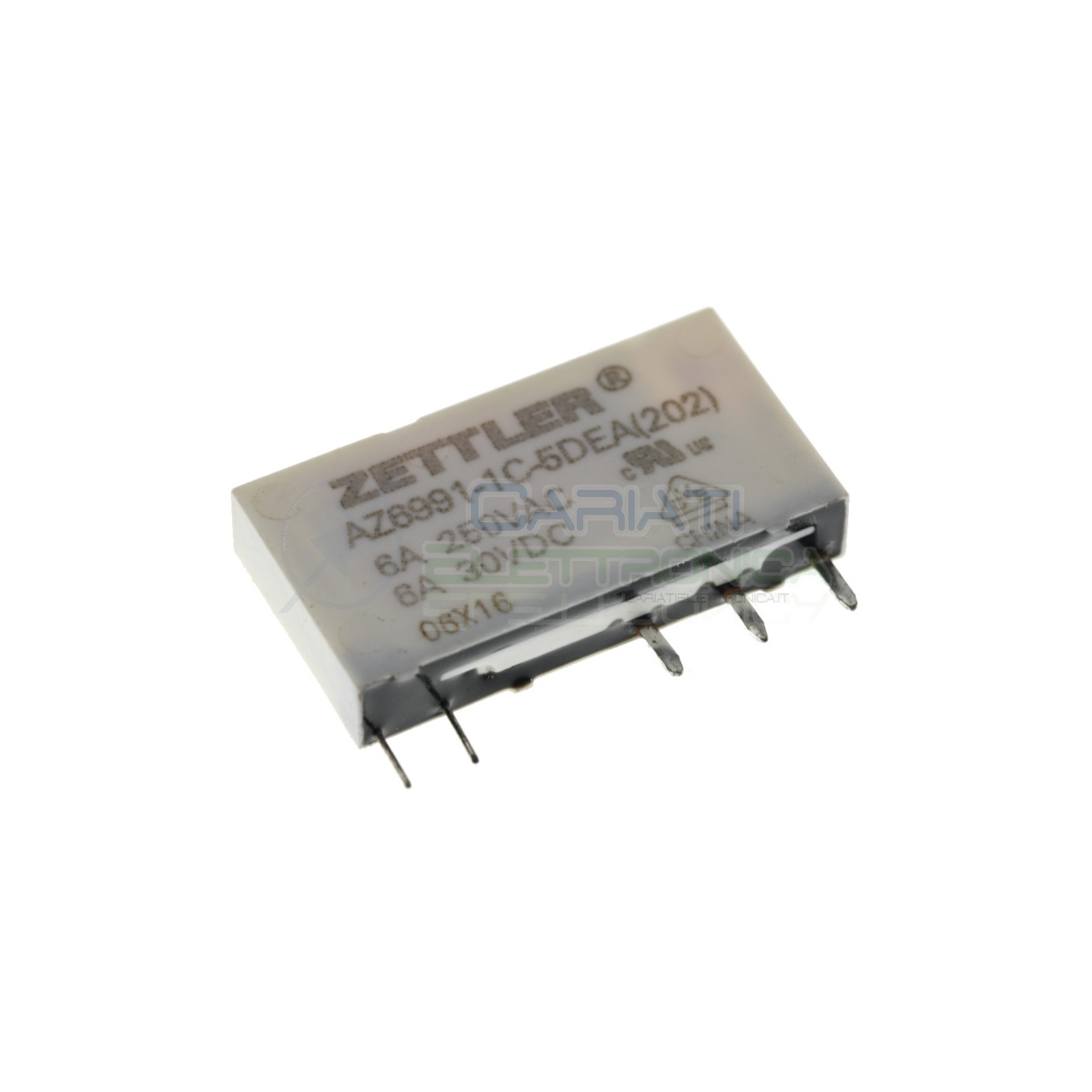 Relè singolo scambio Zettler AZ6991-1C-5DEA bobina 5V Spdt 6A 250Vac 24Vdc Zettler