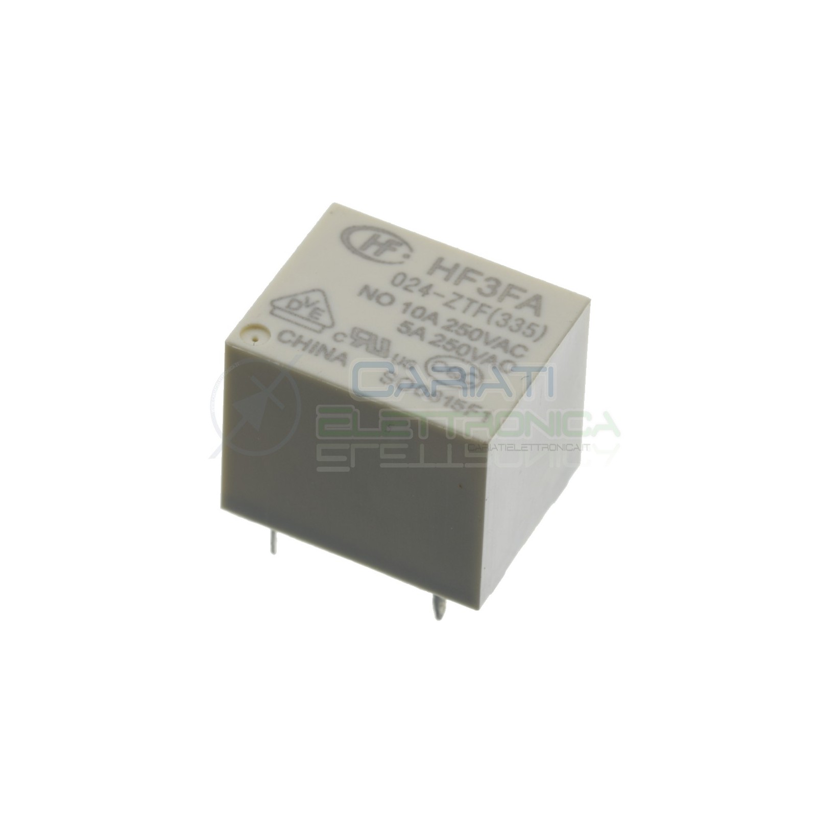 Relè Spdt Hongfa HF3FA-024-ZTF Bobina 24V Dc Uscita Corrente 10A Tensione 250Vac 30Vdc HONGFA RELAY