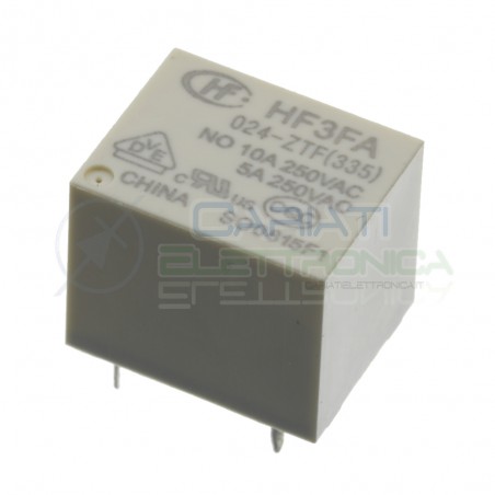 Relè Spdt Hongfa HF3FA-024-ZTF Bobina 24V Dc Uscita Corrente 10A Tensione 250Vac 30Vdc HONGFA RELAY