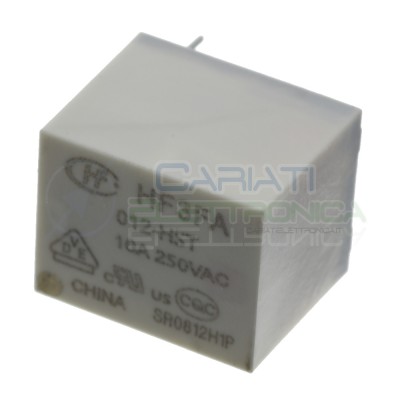 Relè Spst Hongfa HF3FA-012-HST Bobina 12V Dc Uscita Corrente 10A Tensione 250Vac 30Vdc HONGFA RELAY