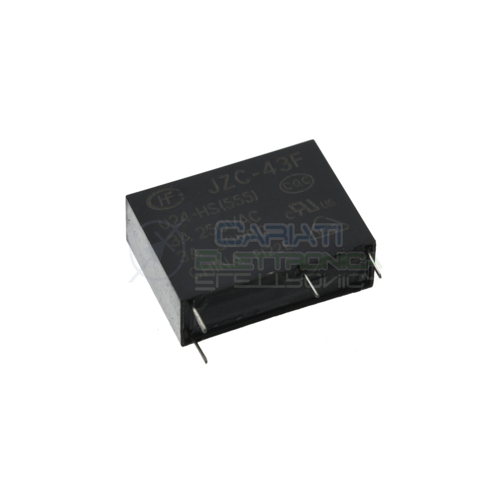Relè Spst Hongfa JZC-43F-024-HS Bobina 24V Dc Uscita Corrente 3A Tensione 250Vac 30Vdc HONGFA RELAY