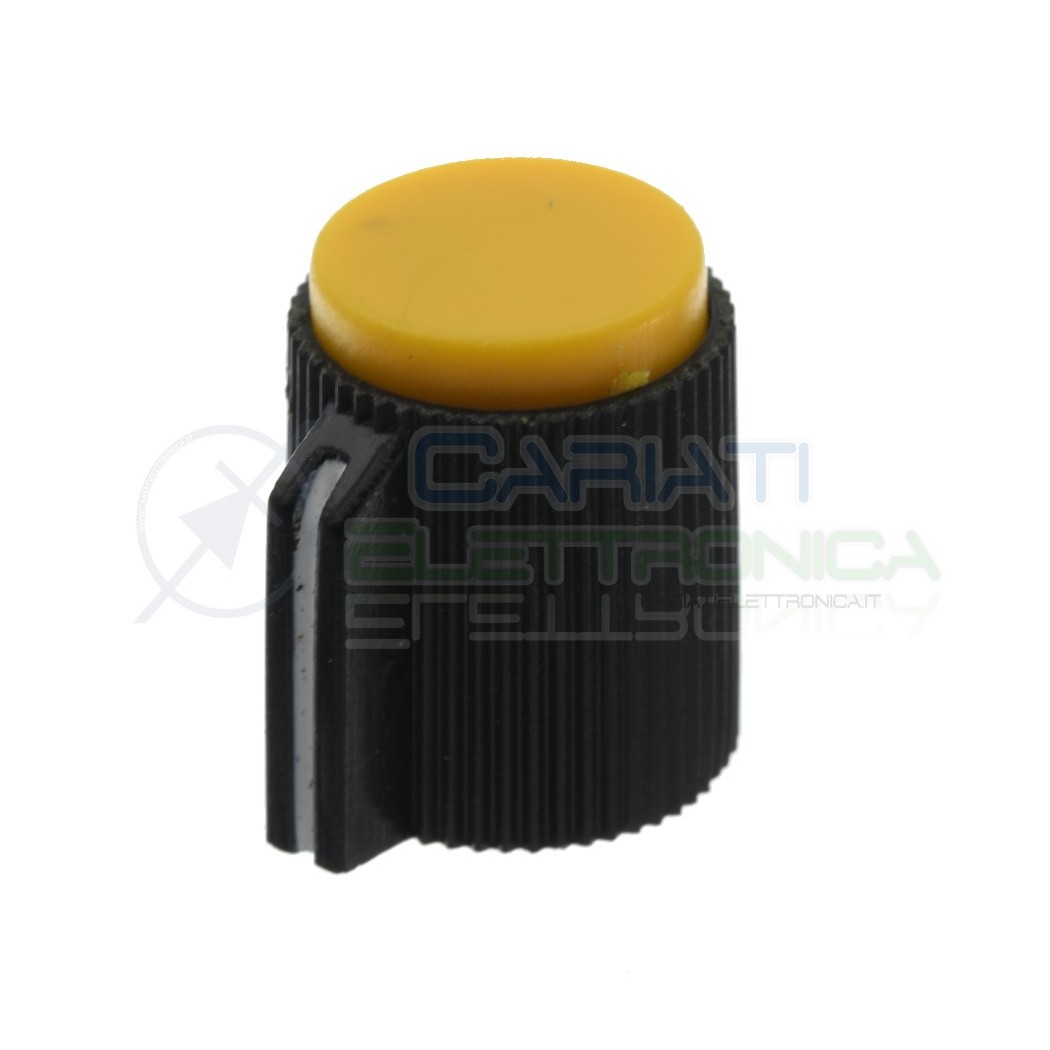 Manopola Gialla per Potenziometro Audio asse 6mm Pomello Giallo Knob Fender Generico