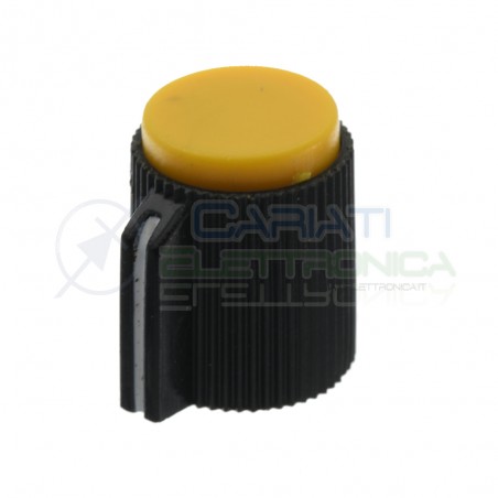 Manopola Gialla per Potenziometro Audio asse 6mm Pomello Giallo Knob Fender Generico