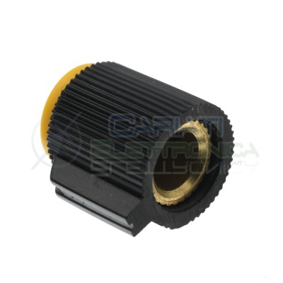 Manopola Gialla per Potenziometro Audio asse 6mm Pomello Giallo Knob Fender Generico
