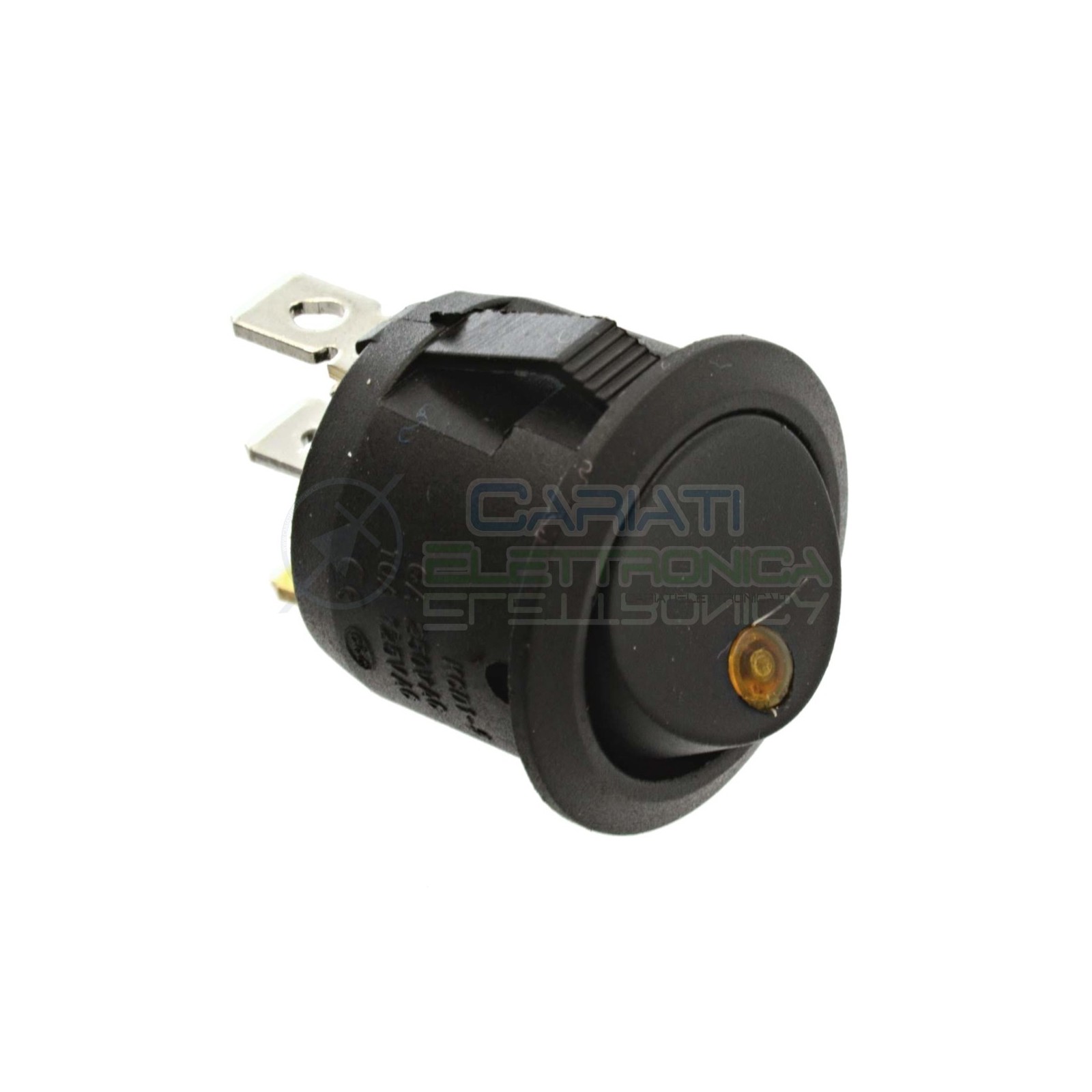 copy of Interruttore a Bilanciere Giallo ambra Con Luce 6A 250V SPST da Pannello