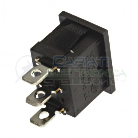 10 pezzi Interruttore Deviatore a Bilanciere ON OFF ON 3 PIN 250V 6A 20mm SPDT
