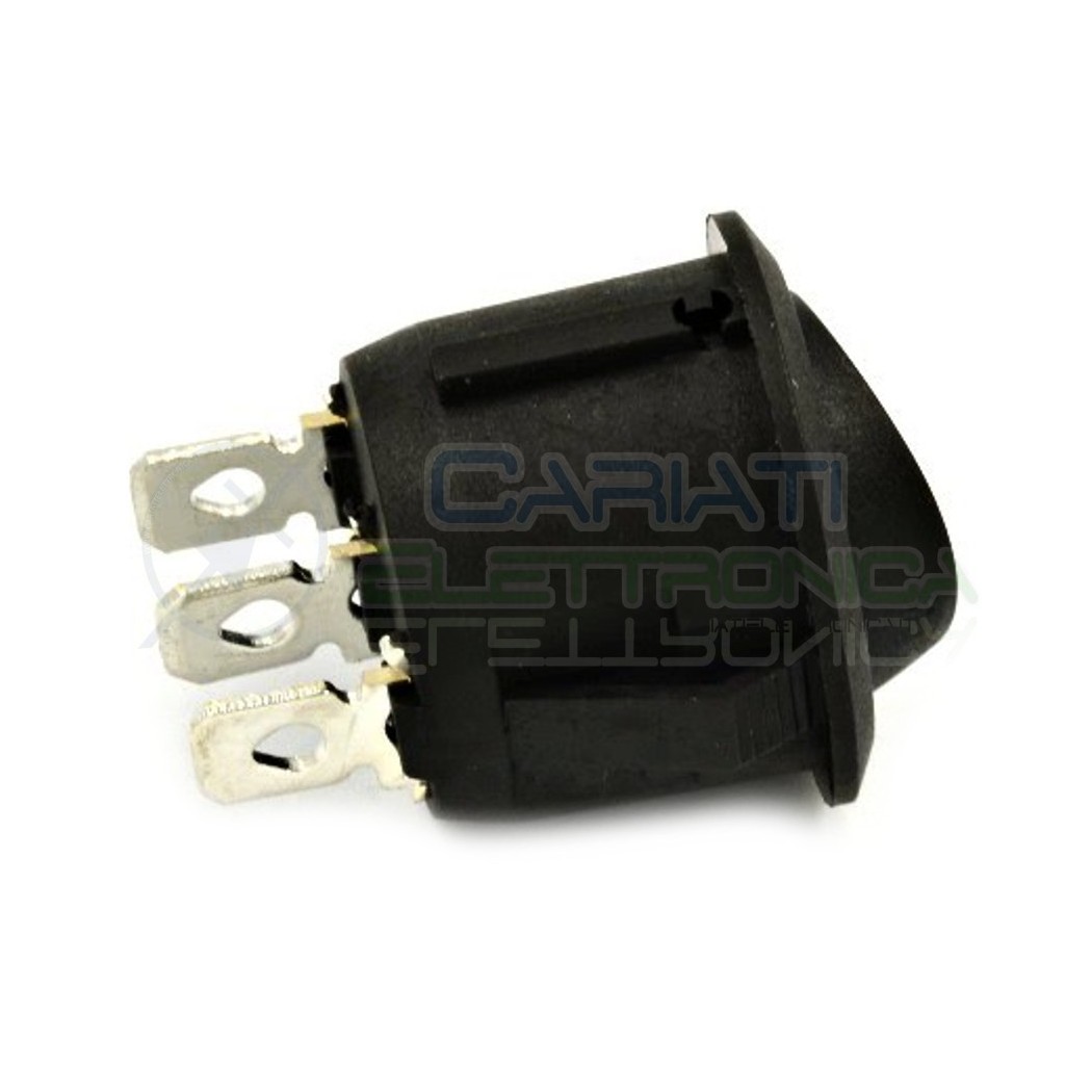 Heschen - Interruttore basculante rotondo acceso-spento, contatto singolo SPST, 3 terminali