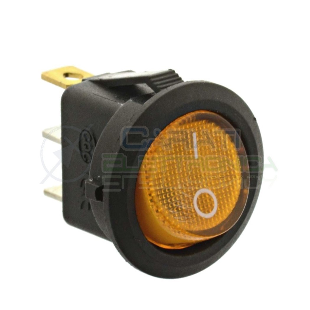 copy of Interruttore a Bilanciere Con Led Giallo Ambra 20A 12V SPST da Pannello
