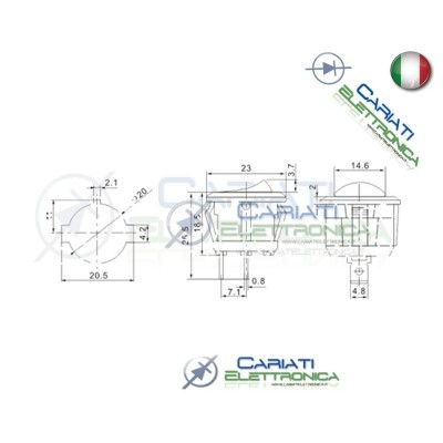 copy of Interruttore a Bilanciere Con Led Verde 20A 12V SPST da Pannello