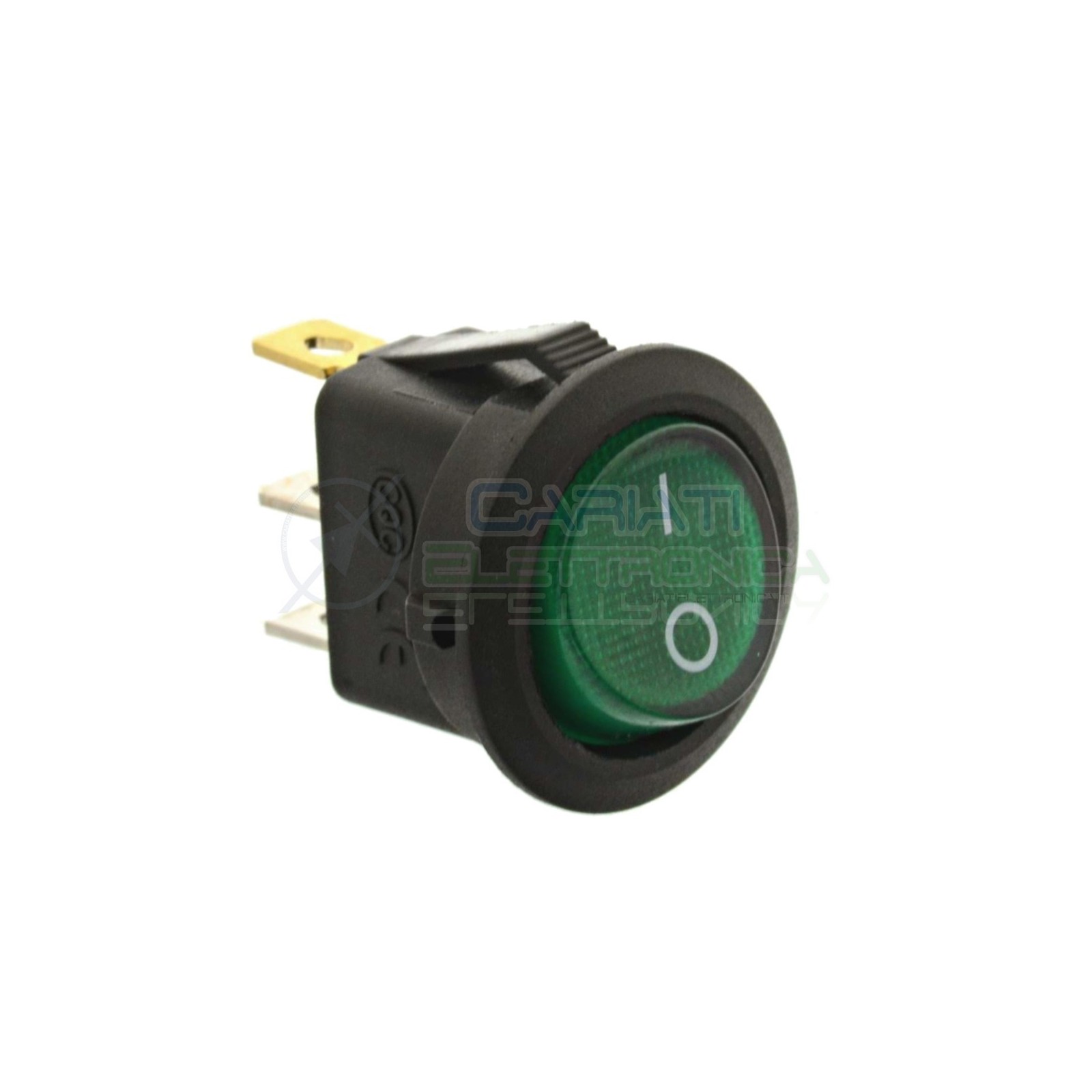 10 pezzi Interruttore a Bilanciere Con Led Verde 20A 12V SPST da Pannello