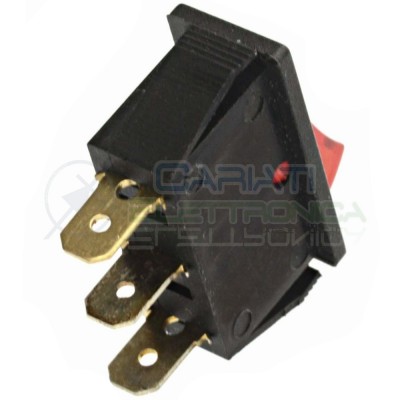 copy of INTERRUTTORE A BILANCIERE 15A 250VA ROCKER ROSSO DA PANNELLO CON LUCE