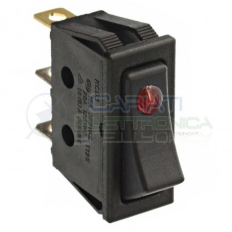 10 pezzi interruttore a bilanciere 15A 250Vac Rocker da pannello con luce