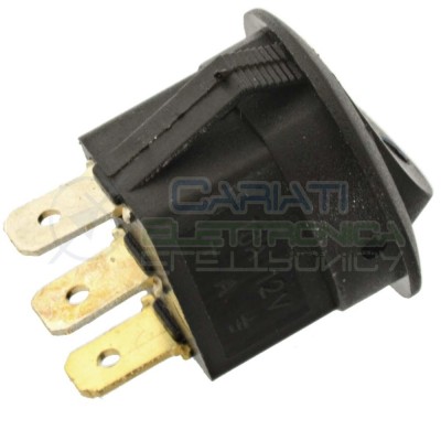 copy of Interruttore a Bilanciere Nero Con Led Blu 16A 12V SPST da pannello