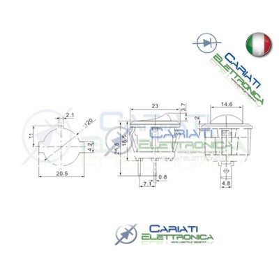 10 pezzi Interruttore a Bilanciere Nero Con Led Blu 16A 12V SPST da pannello