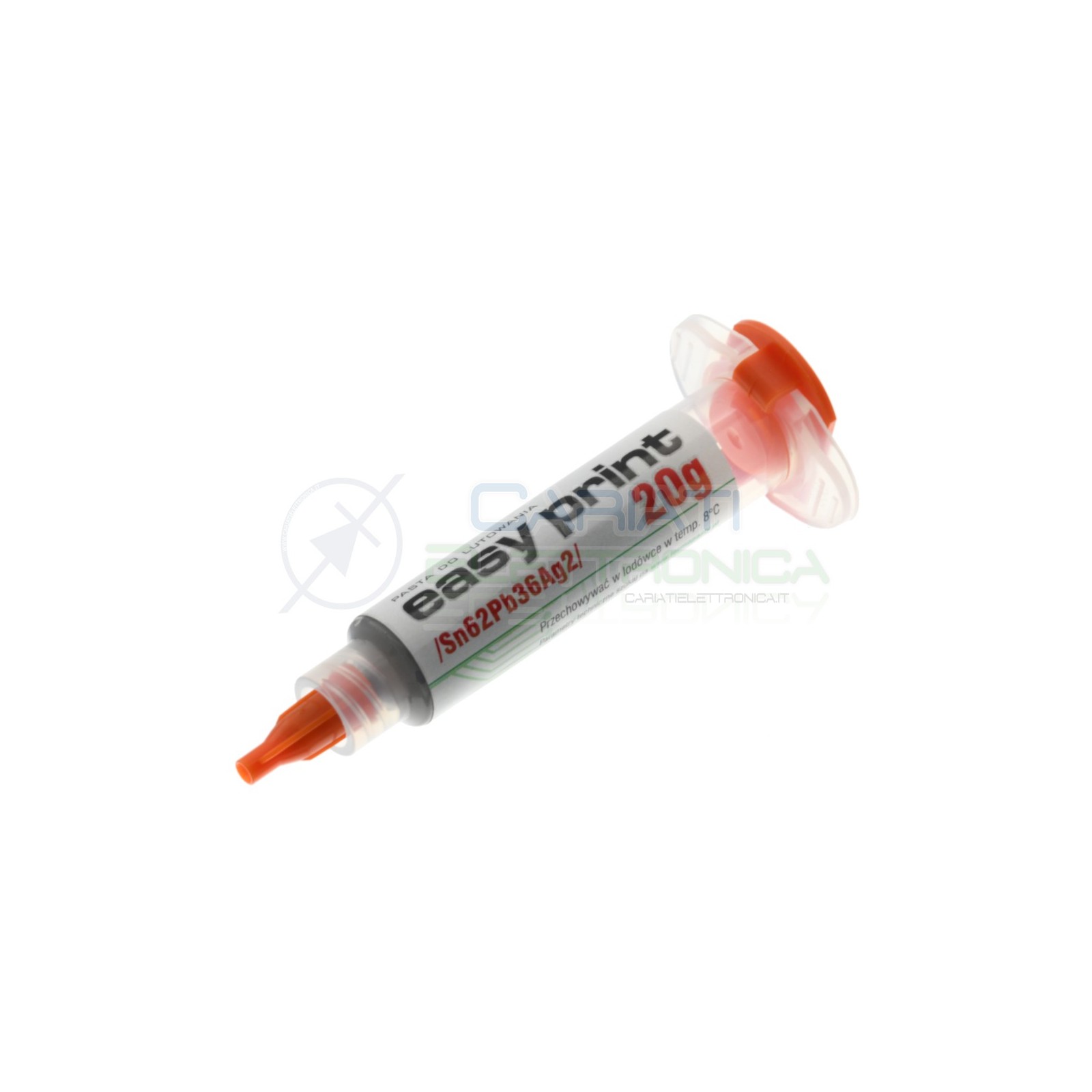 Stagno liquido Solder Paste 20gr PB FREE Sn62 Pb36 Ag2 SMD Pasta Saldante AgThermopasty