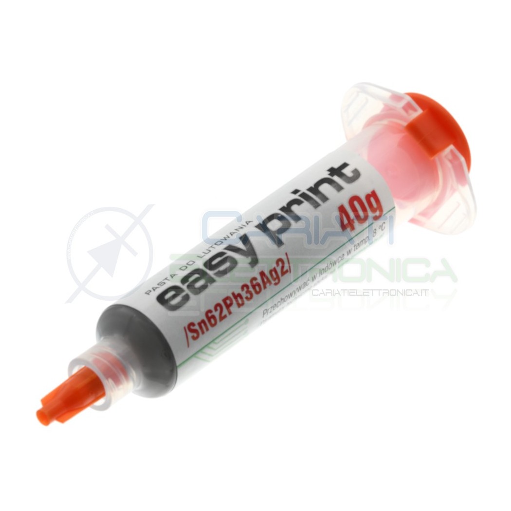 Stagno liquido Solder Paste 40gr Pb Free Sn62 Pb36 Ag2 Smd Pasta Saldante AgThermopasty