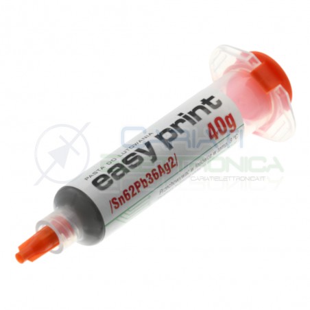 Stagno liquido Solder Paste 40gr Pb Free Sn62 Pb36 Ag2 Smd Pasta Saldante AgThermopasty