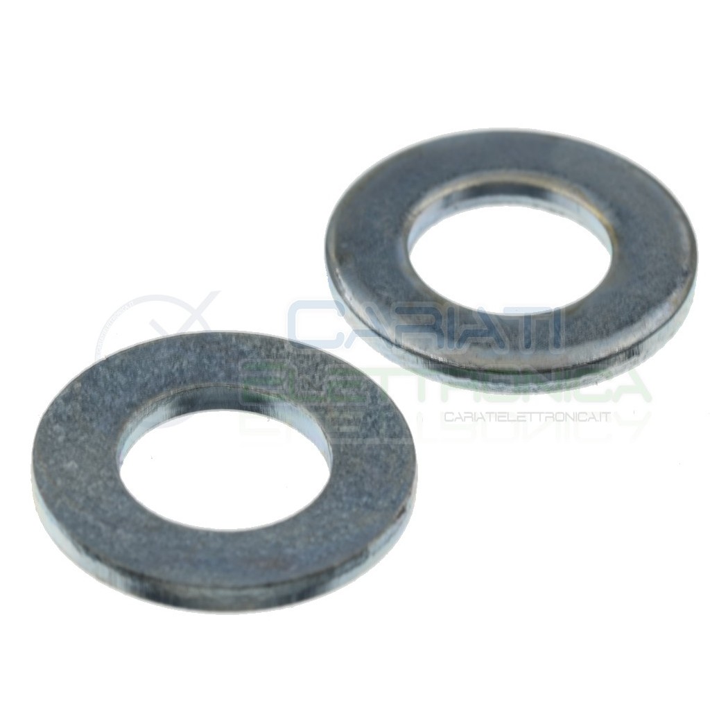 100 pezzi Rondelle Piane M6 m 6 Zincate Din 125 Distanziale 11x6x1,5 mm Ambrovit