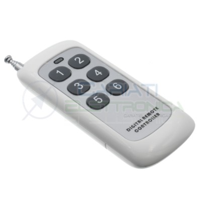 Scheda Ricevente Ricevitore 12V 433 Mhz 6 Relè Canali con Telecomando