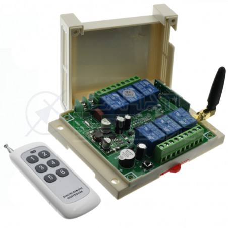 Scheda Ricevente Ricevitore 12V 433 Mhz 6 Relè Canali con Telecomando
