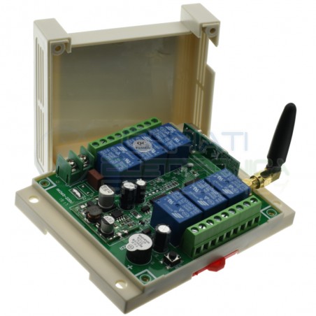 Scheda Ricevente Ricevitore 12V 24V 433 Mhz 6 Relè Canali con Telecomando