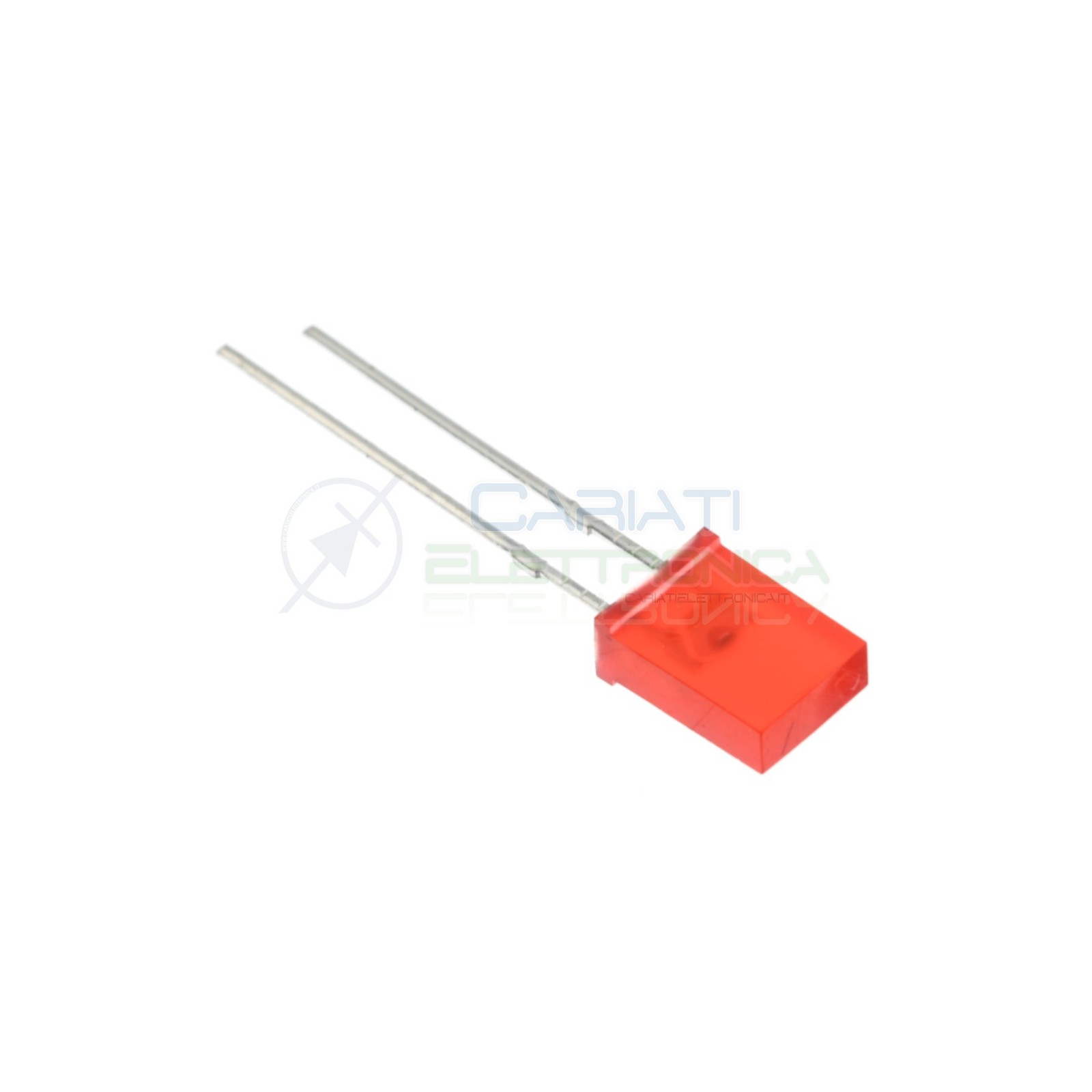 10 pcs Led LED Rectangular 110° 2x5x7mm color Red Flat Top