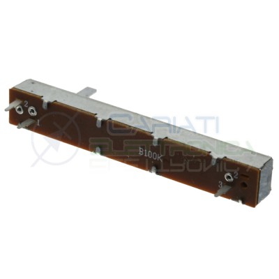 Potenziometer slide stereo 88mm 100kohm 100k B100K Mixer Audio length track 79mmCosocomi