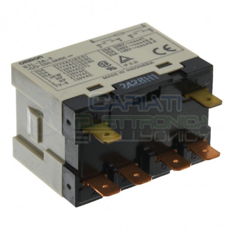 Relè G7L-2A-T G7L2AT bobina 24Vdc 24V corrente 25A contatto DPST Omron Omron