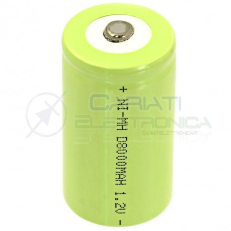 BATTERIA RICARICABILE D TORCIONE NI-MH D 1,2V 8000mAh 34x62mm PROFESSIONALEMKC
