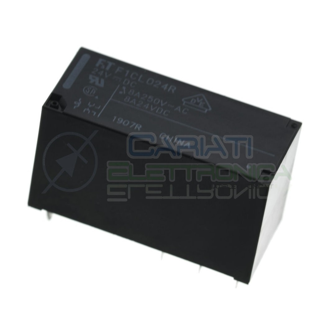 FTR F1CL024R Relè con bobina 24V Dpdt Doppio scambio 8A 250V 8 Pin Fujitsu