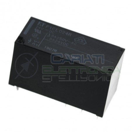 FTR F1CL024R Relè con bobina 24V Dpdt Doppio scambio 8A 250V 8 Pin Fujitsu