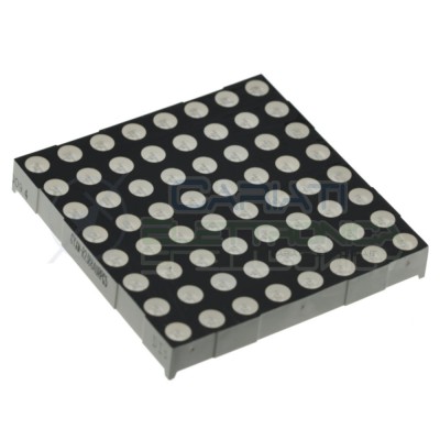 Matrice Led 8X8 con 64 Punti led rossi 1,8V 60x60mm 2088A 16pin Generico
