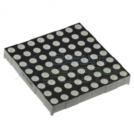 8X8 Led matrix red size 60x60mm 64 Dots 1,8V model 2088B 24pinsGenerico