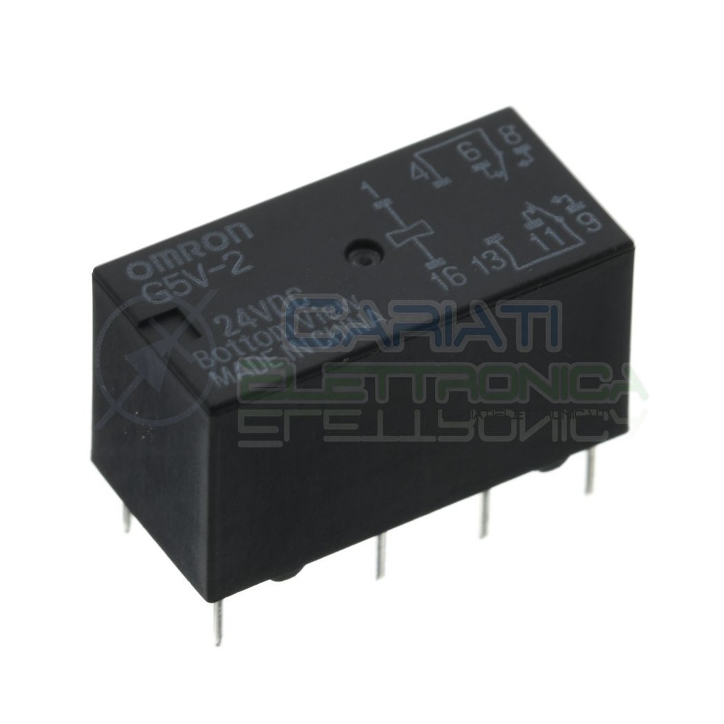 Omron G5V-2 24Vdc Relè con Bobina 24V Dpdt doppio scambio 2A 8 pin Omron