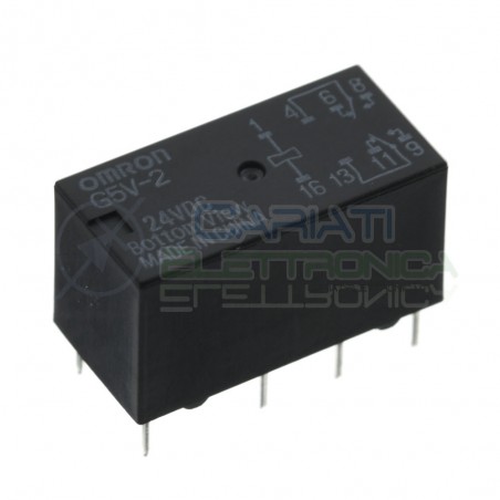 Omron G5V-2 24Vdc Relè con Bobina 24V Dpdt doppio scambio 2A 8 pin Omron