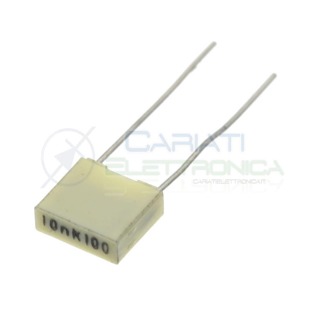 50 pcs Capacitor polyester 10nF 100Vdc 63Vac pitch pin 5mmKemet