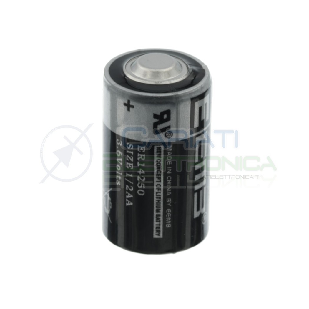 LS14250 ER14250 Batteria 3,6V litio 1/2 AA mezza torcia stilo 1200mAh Li-SoCl2 EEmb Battery