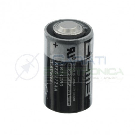 LS14250 ER14250 Battery 3,6V Lithium 1/2 AA 1200mAh Li-SoCl2EEmb Battery