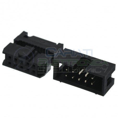 Kit Socket Connector Idc for Flat cable Male Female 10 Pins 2 Rows