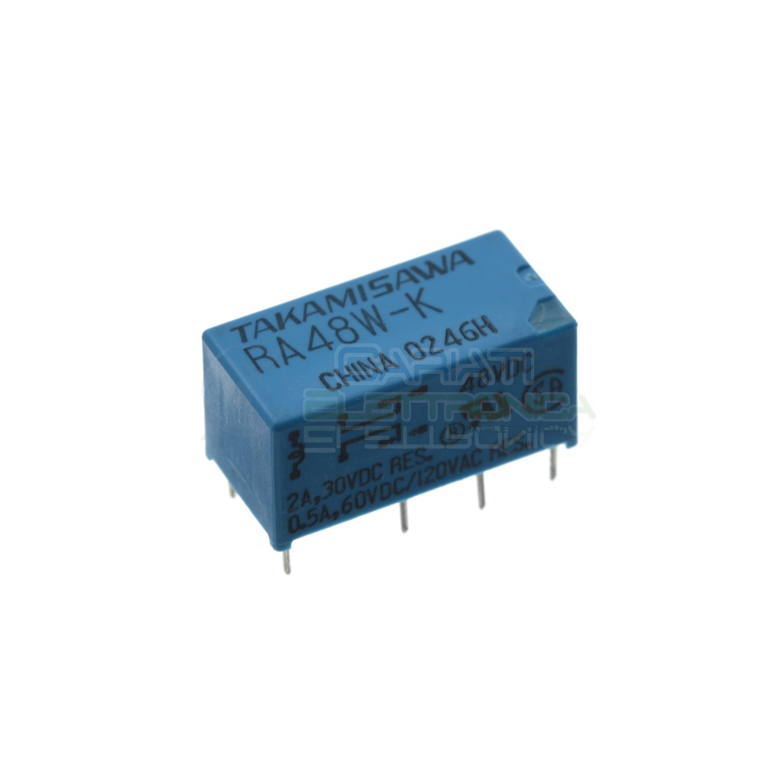 RA48W-K Relay voltage coil 48V Spdt 2A 30Vdc 0.5A 120Vac TakamisawaTakamisawa