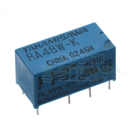 RA48W-K Relay voltage coil 48V Spdt 2A 30Vdc 0.5A 120Vac TakamisawaTakamisawa