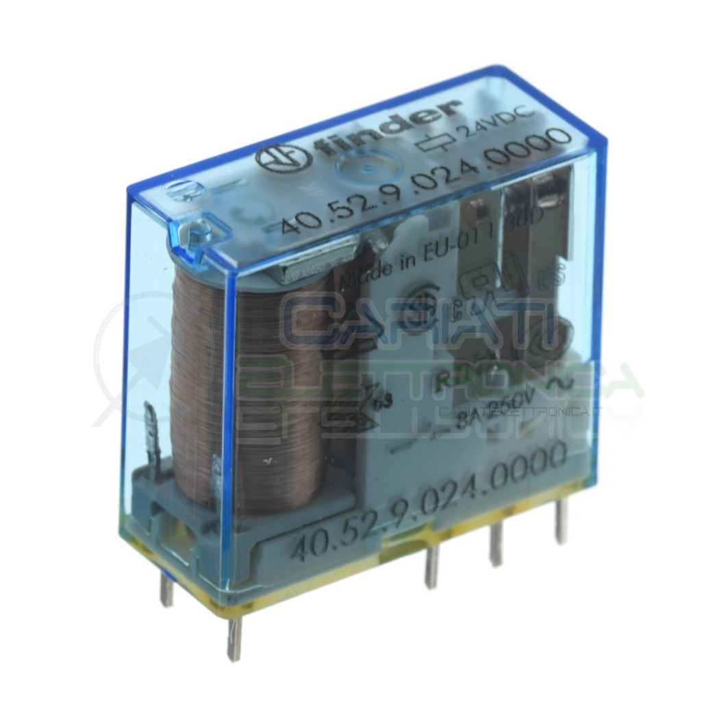 Relay 40.52.9.024.0000 Voltage Coil 24V DPDT 8A 250Vac 30VdcFinder