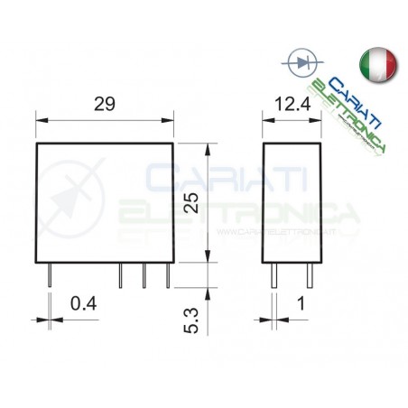 Relè 40.61.9.012.0000 Bobina 12V Spdt 16A 250Vac 30Vdc Finder Finder