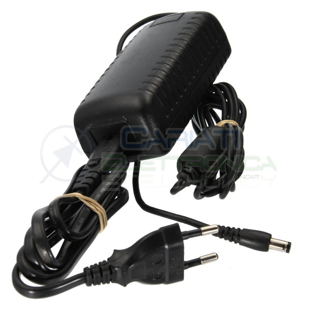 Alimentatore switching 12V Dc 2,5A con connettore DC 2.1/5.5mm e Filtro Ferrite
