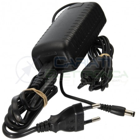 Alimentatore switching 12V Dc 2,5A con connettore DC 2.1/5.5mm e Filtro Ferrite