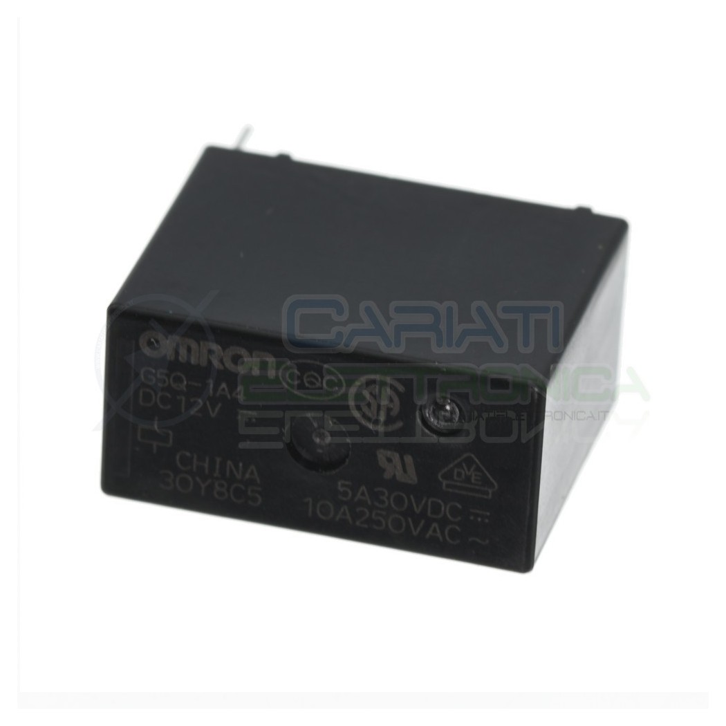 Relay G5Q-1A4 12V Omron Spst 10A 250Vac 5A 30Vdc G5Q1A4 DC12VOmron