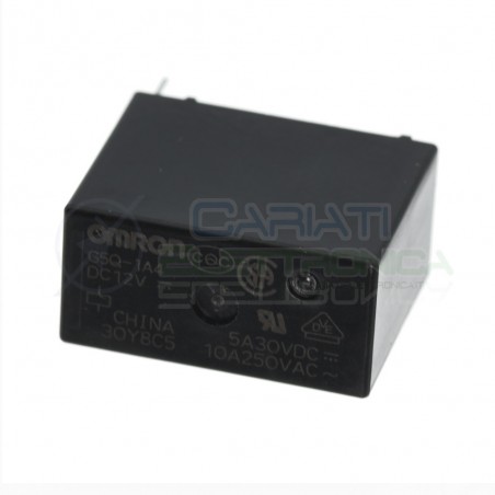 Relay G5Q-1A4 12V Omron Spst 10A 250Vac 5A 30Vdc G5Q1A4 DC12VOmron
