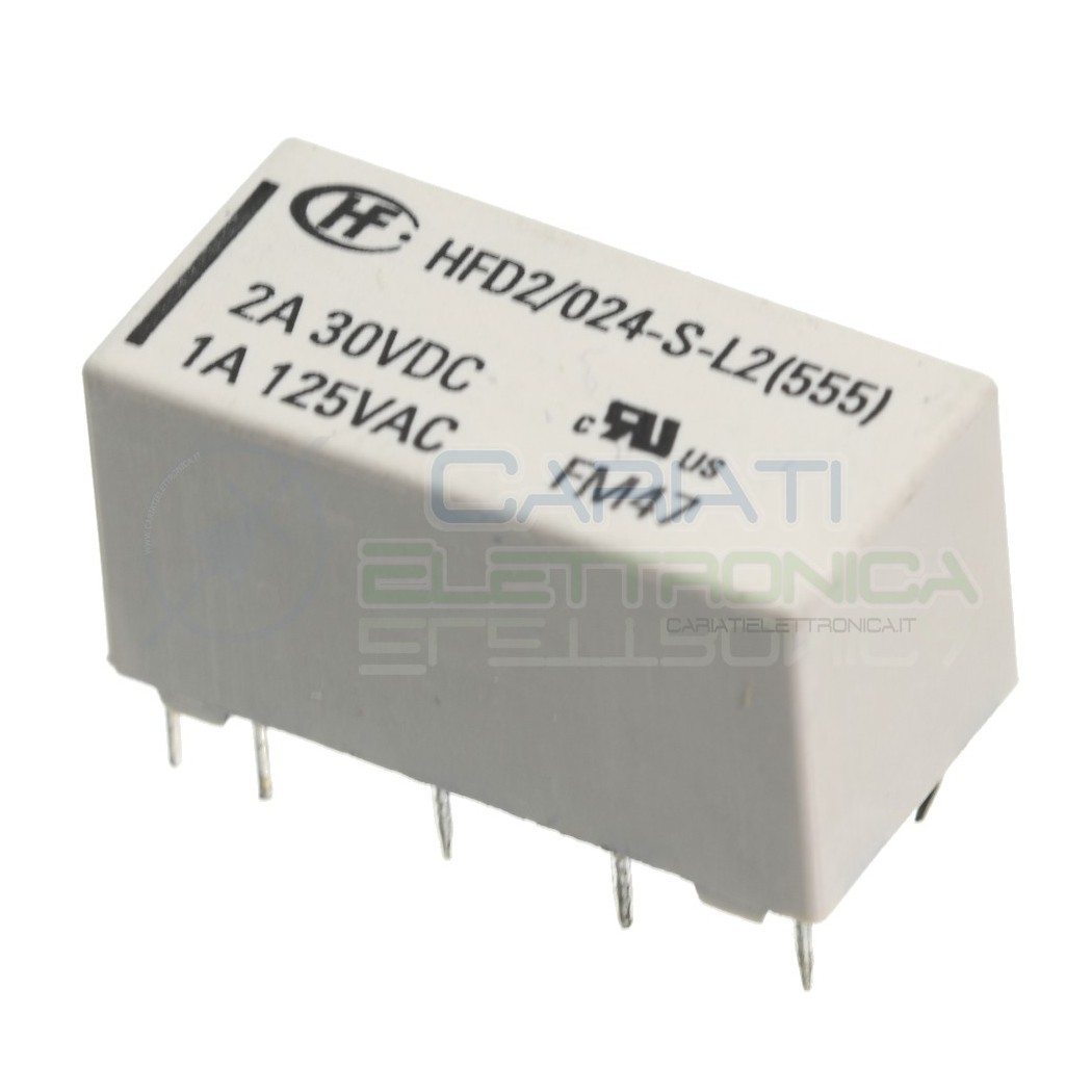 Relay HDF2/024-S-L2 latching volate goil 24V Dpdt 2A 30Vdc 1A 125VacHONGFA RELAY