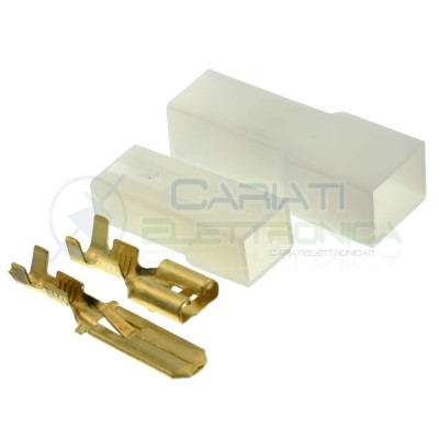 Kit Faston 1 Pin 6,35mm Male Female Connector with Cover