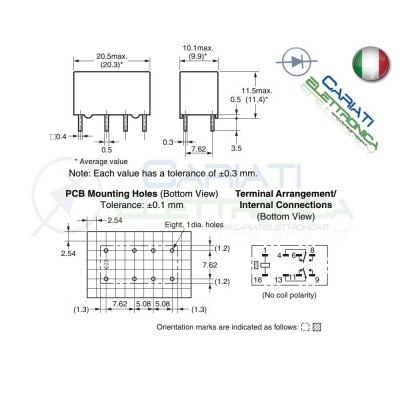 Relay G5V-2-H1 Voltage Coil12V Dc DPDT 2A OmronOmron